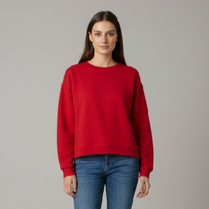 FELPA OVER VICOLO ROSSA