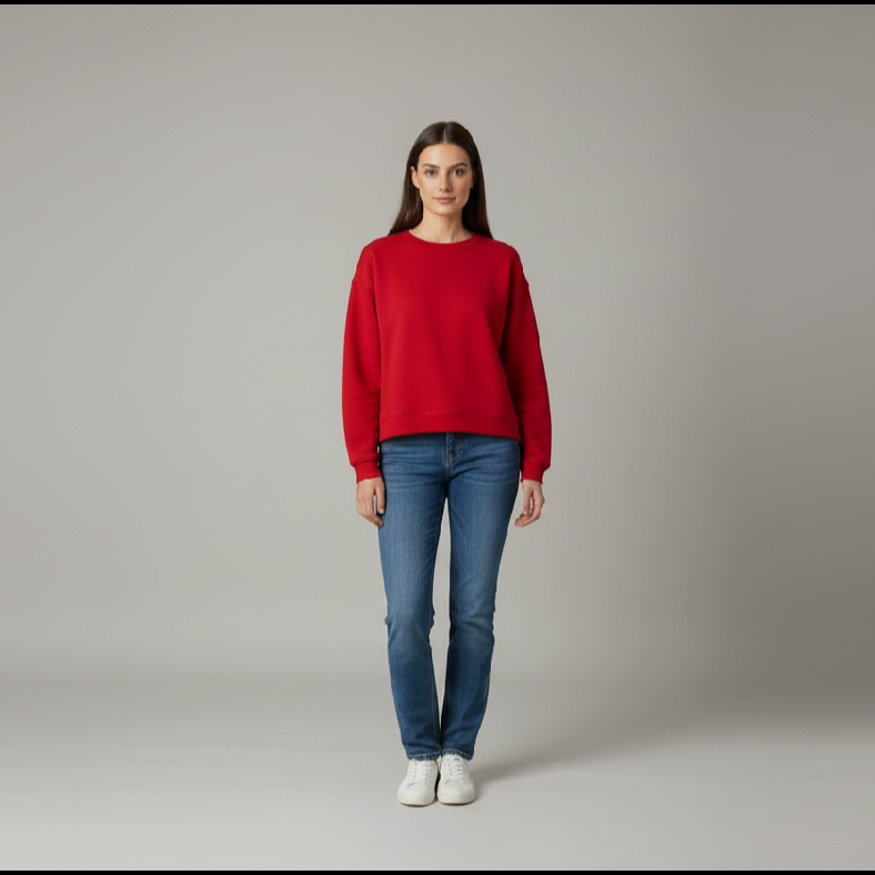 FELPA OVER VICOLO ROSSA