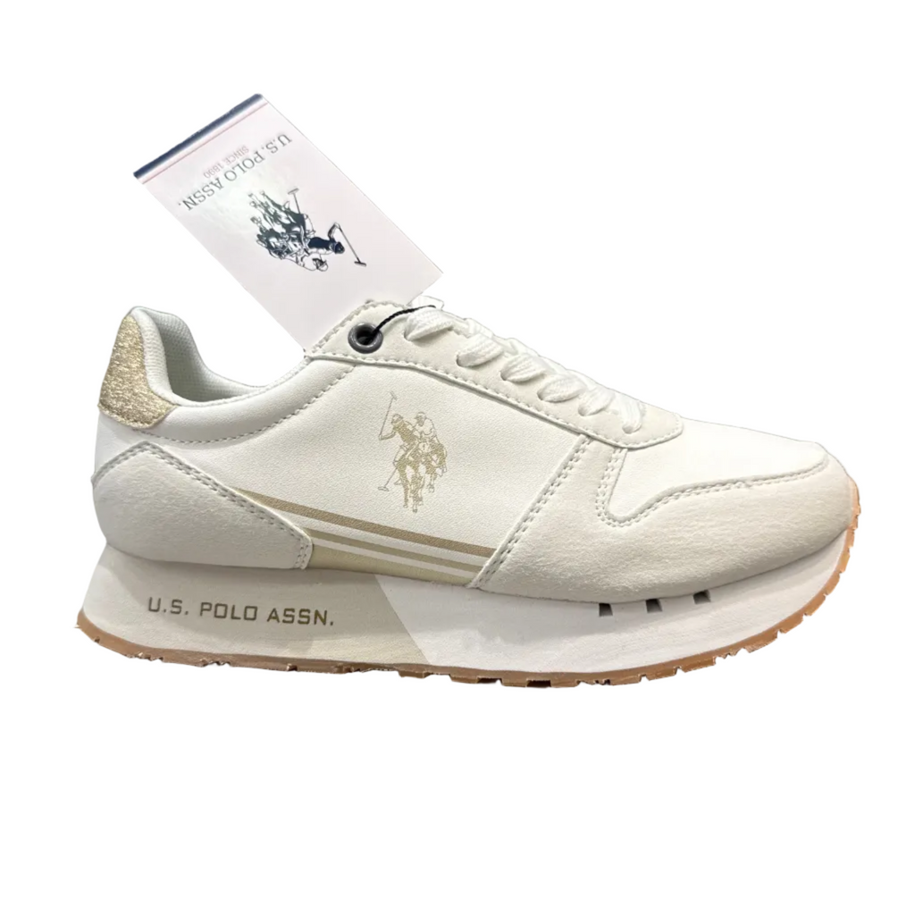 US POLO DENI WHITE-GOLD DONNA