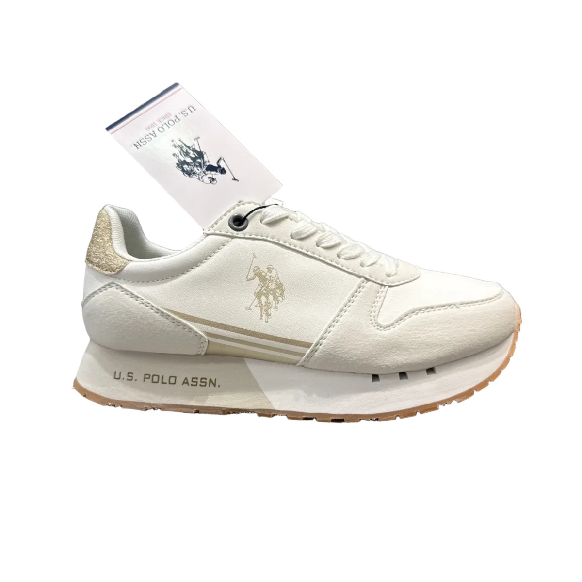 US POLO DENI WHITE-GOLD DONNA