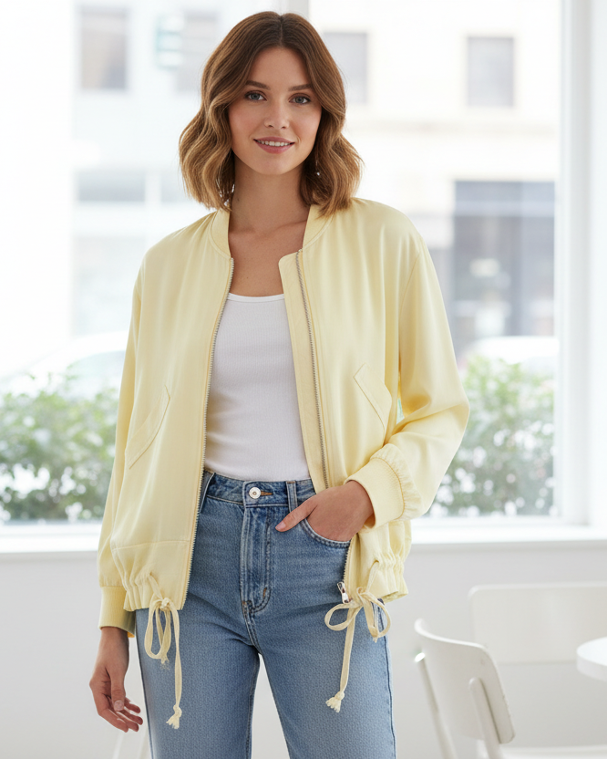LINEAELLE BOMBER RASO VISCOSA GIALLO 13469