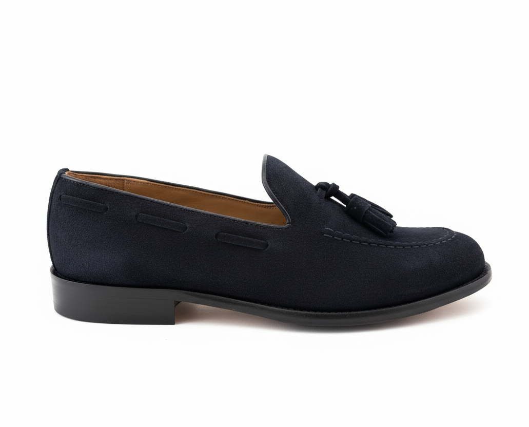 KEBO MOCASSINO CAMOSCIO BLU UOMO GB 400