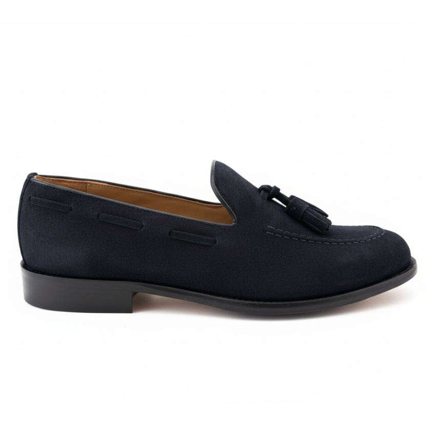 KEBO MOCASSINO CAMOSCIO BLU UOMO GB 400