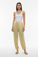 LINEAELLE PANTALONE CARGO RASO VISCOSA GIALLO 14773