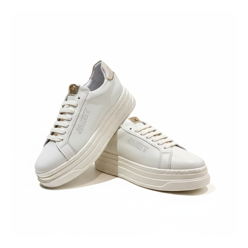 JANET & JANET SNEAKERS PLAT BEIGE-GOLD DONNA J-564