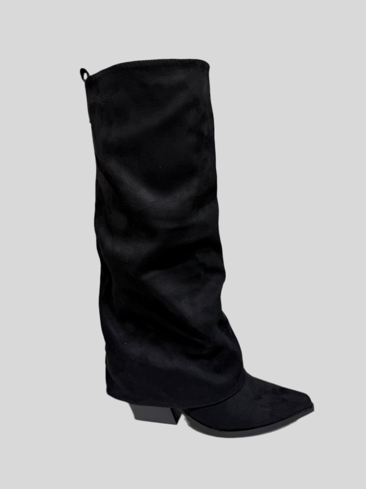 Texano risvolta 181-206 suede nero Lineaelle