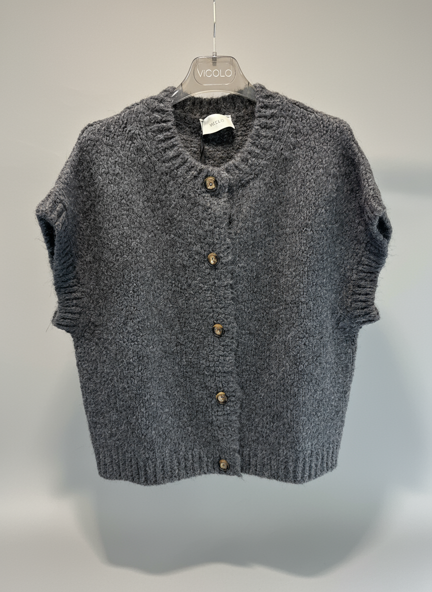 Maglia smanicata over grigio Vicolo