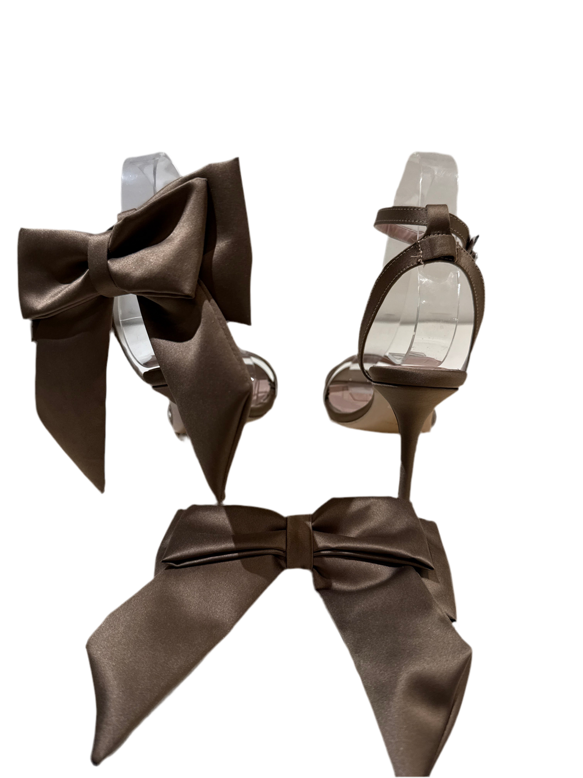 Sandali Divine Follie fiocco tortora gold