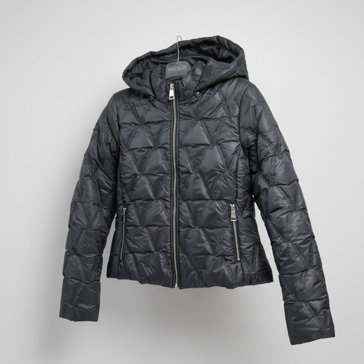 Piumino trapuntato nero Lineaelle