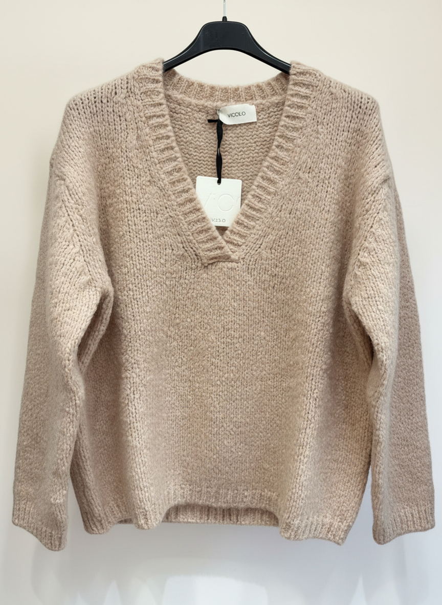 Maglia Vicolo knitwear V 33063F cipria