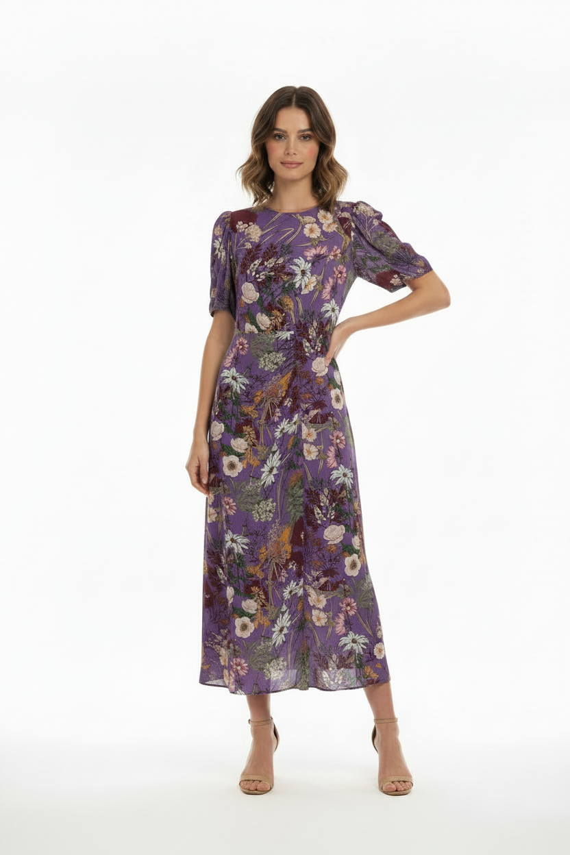 ABITO LUNGO VICOLO LAVANDA FIORI
