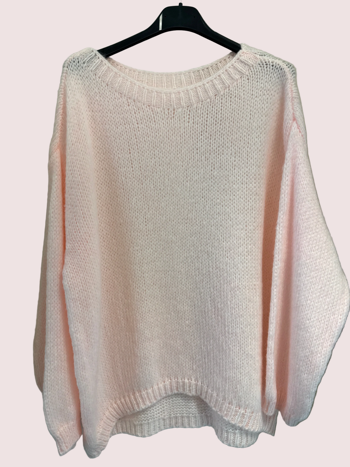 maglia  girocollo rosa lineaelle