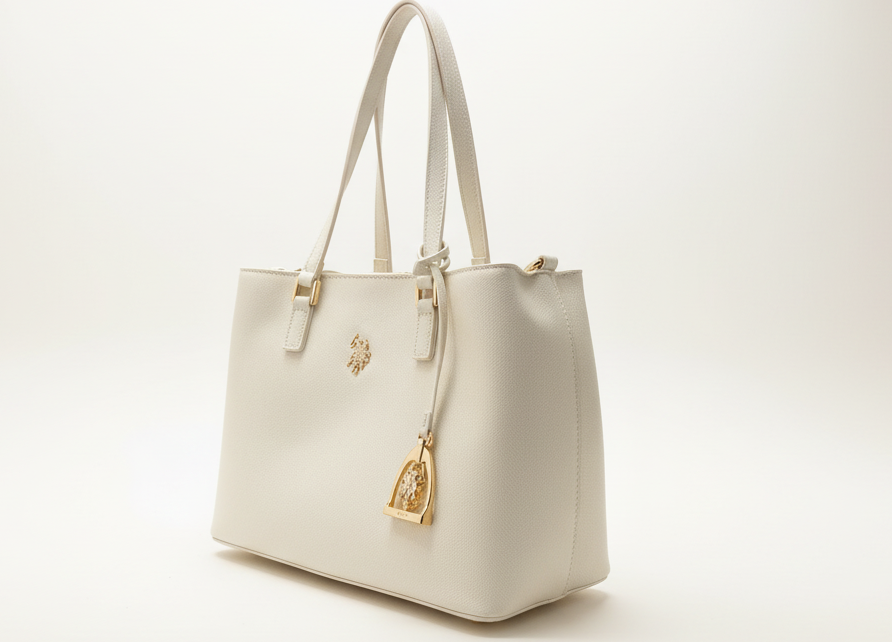 US POLO BORSA JONES DOUBLE HANDLE OFF WHITE