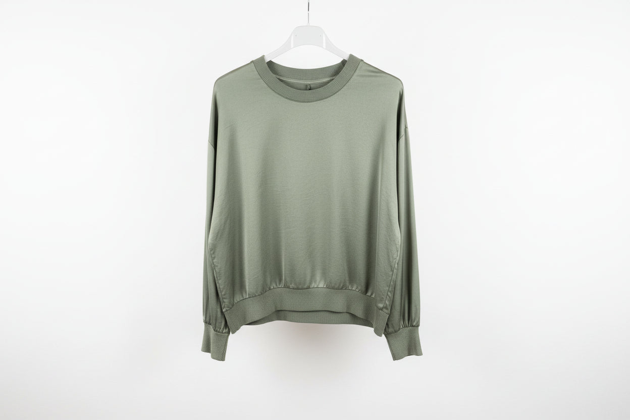 LINEAELLE MAGLIA RASO COLLO BORDO VERDE 13993
