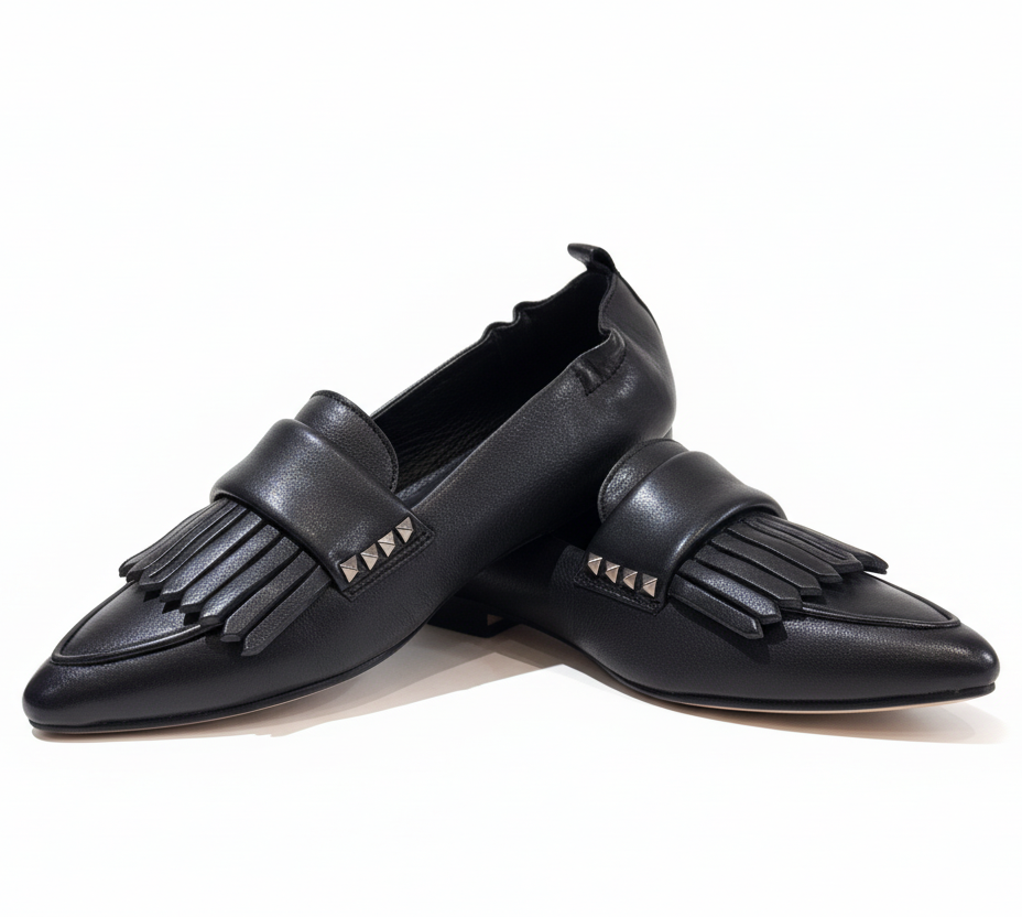 JIUDIT MOCASSINO ARRICCIATO NERO  DONNA