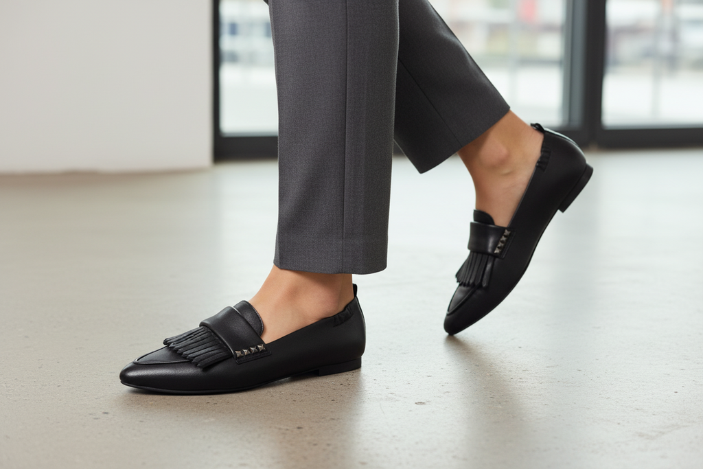 JIUDIT MOCASSINO ARRICCIATO NERO  DONNA