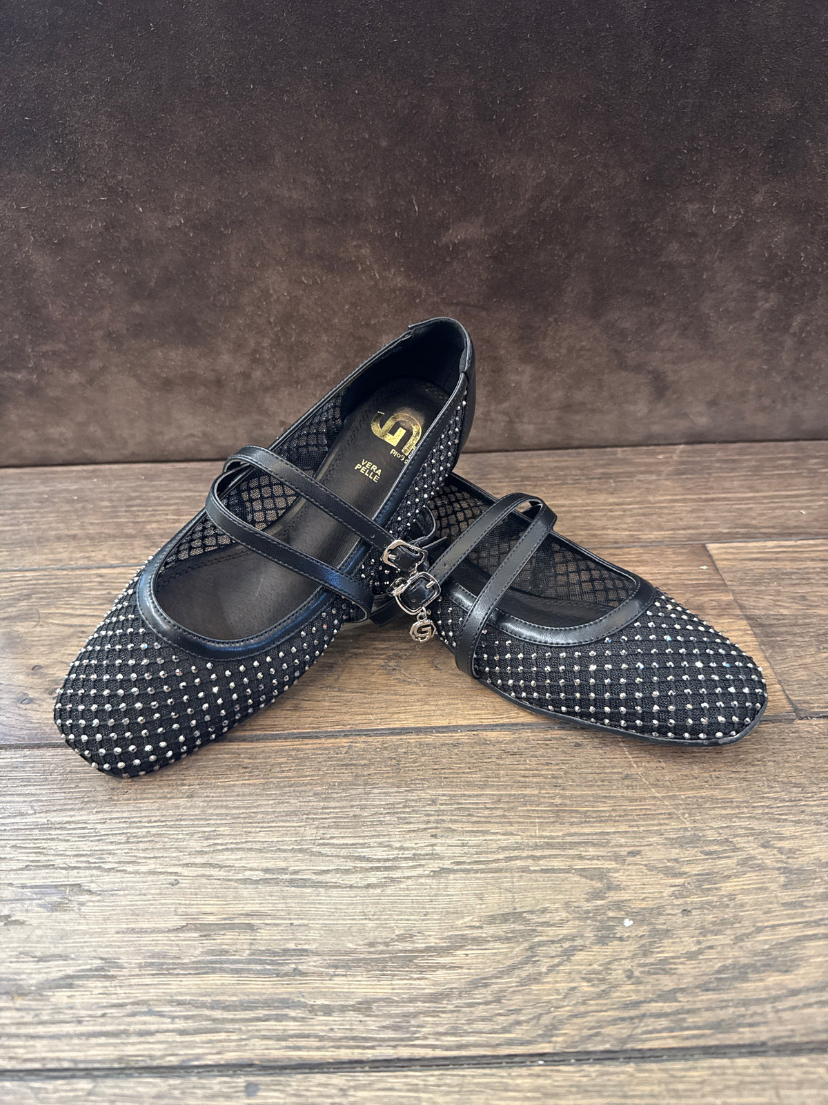 GOLD & GOLD BALLERINE RETE STRASS BLACK DONNA