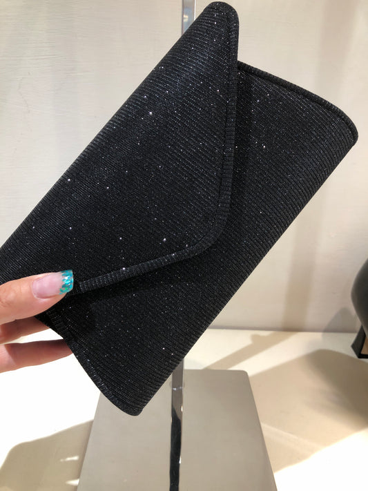 Borsina mini bag glitter nero