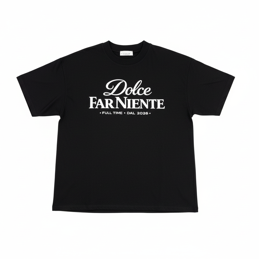 T-SHIRT DOLCE FAR NIENTE NERA VICOLO