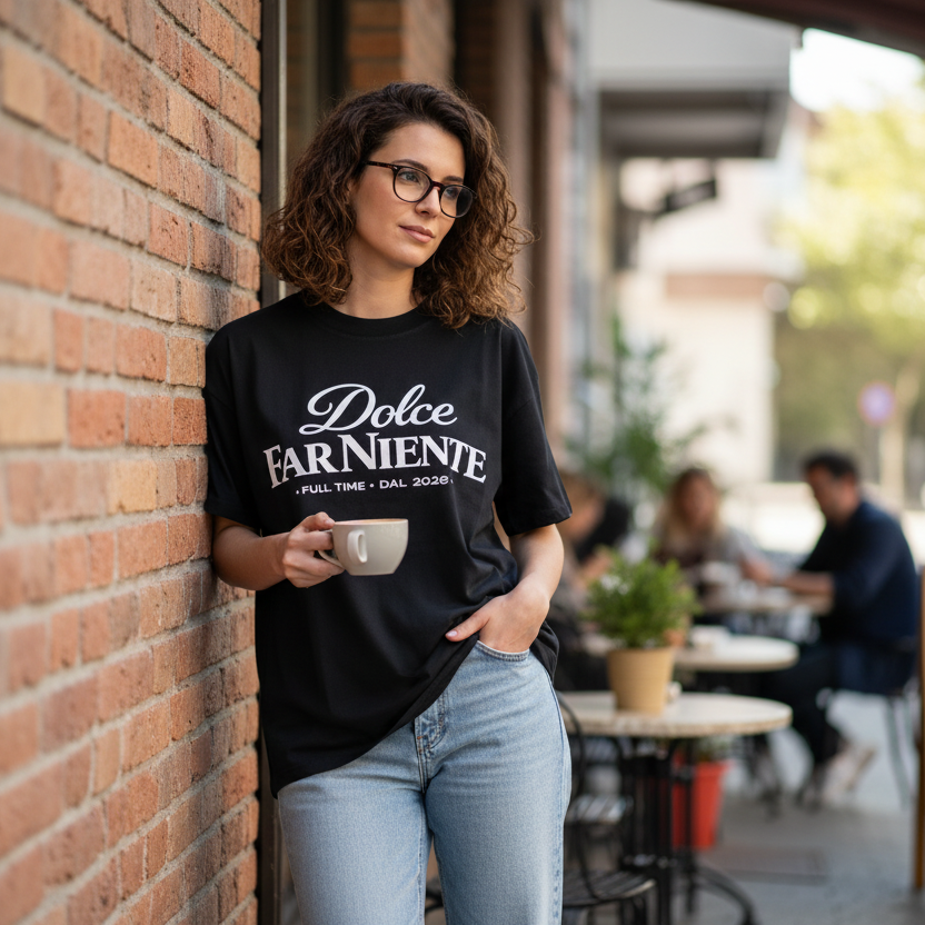 T-SHIRT DOLCE FAR NIENTE NERA VICOLO
