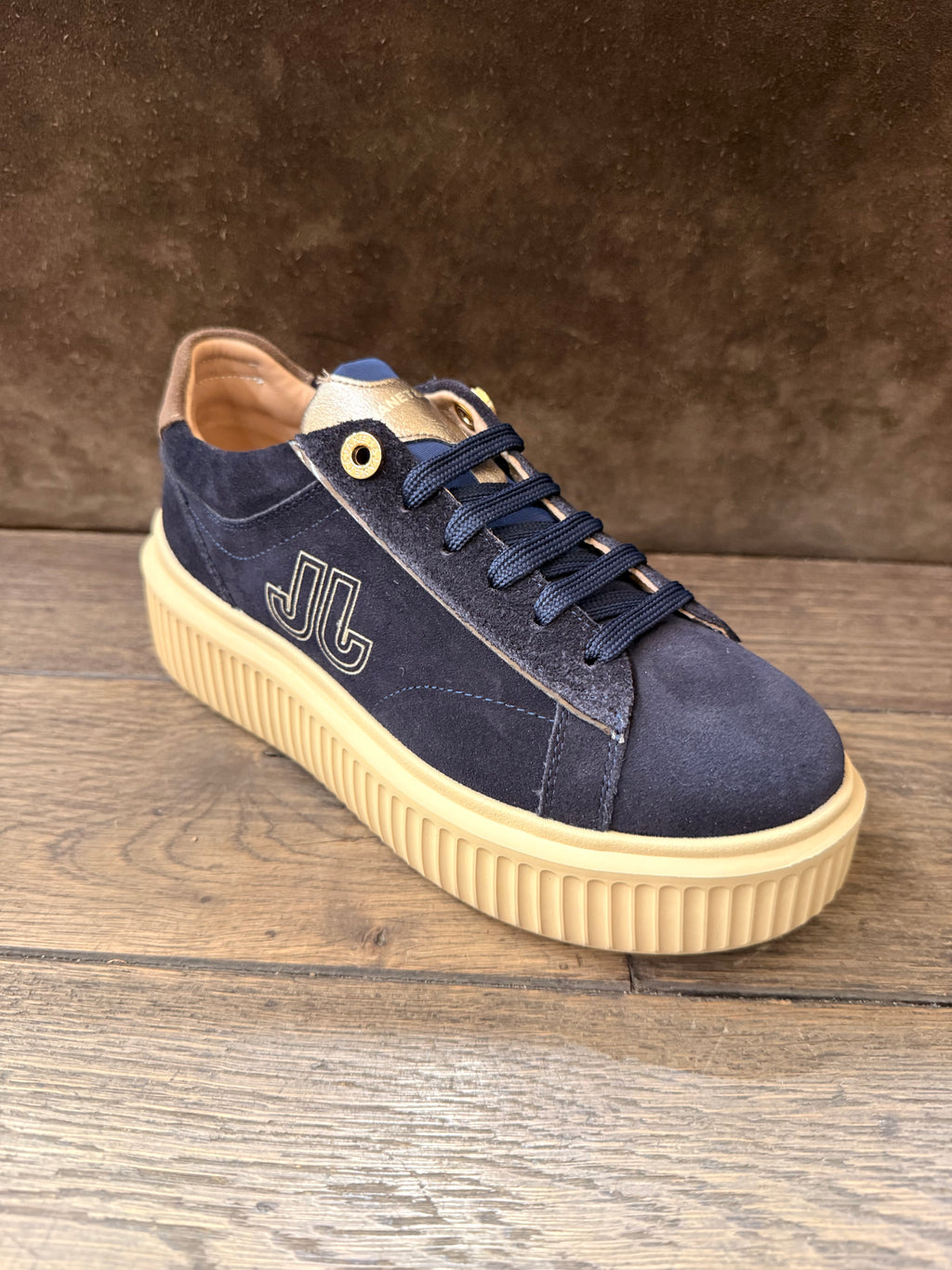 JANET ET JANET CAMOSCIO BLU PLAT J-1016