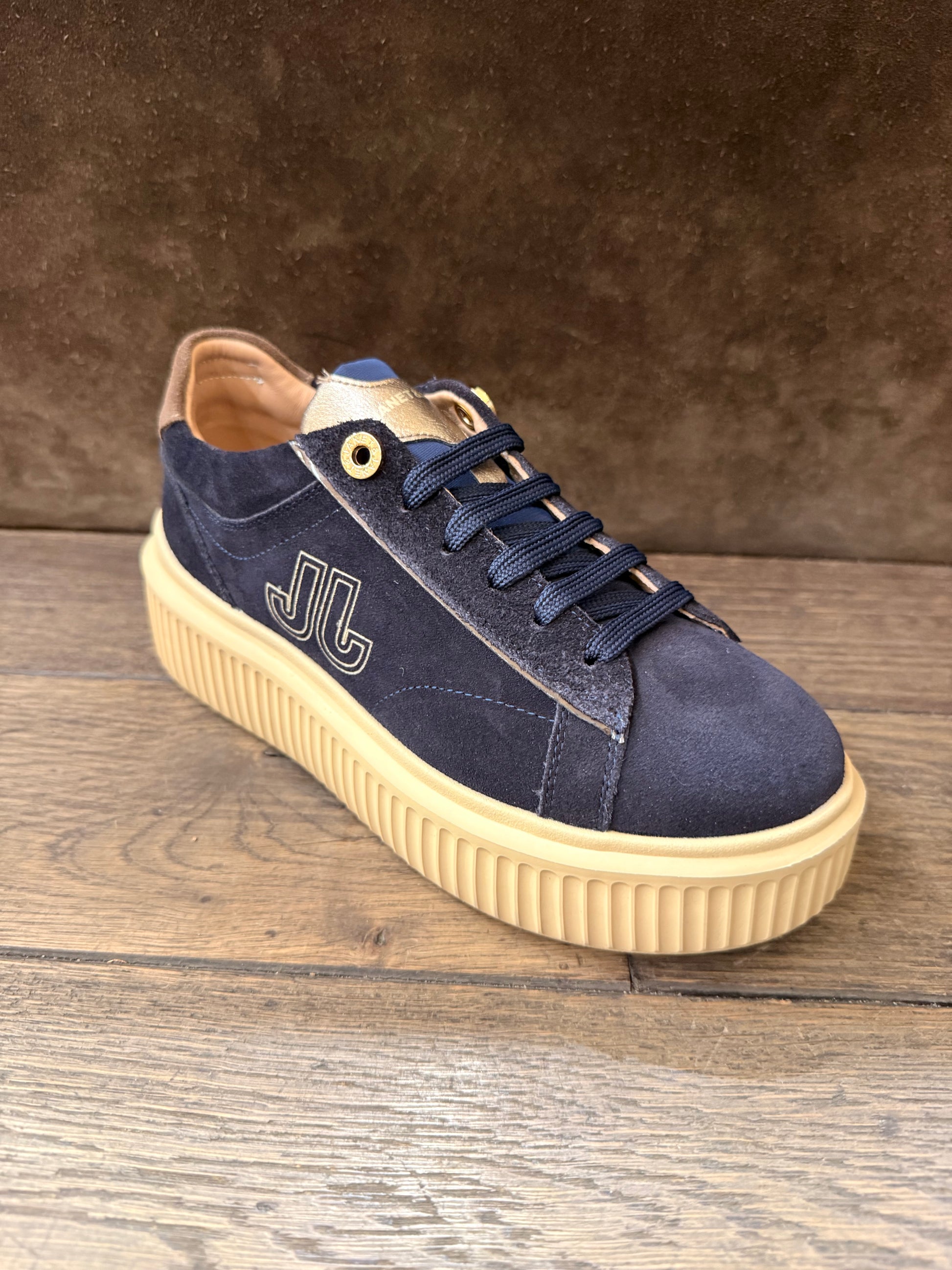 JANET ET JANET CAMOSCIO BLU PLAT J-1016