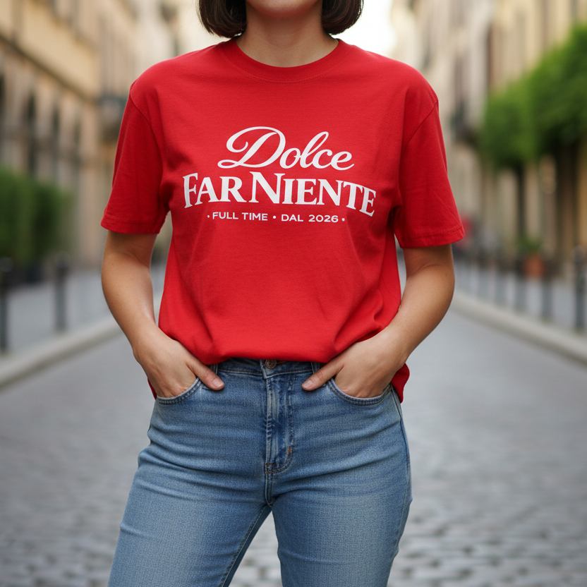 T-SHIRT DOLCE FAR NIENTE ROSSA VICOLO