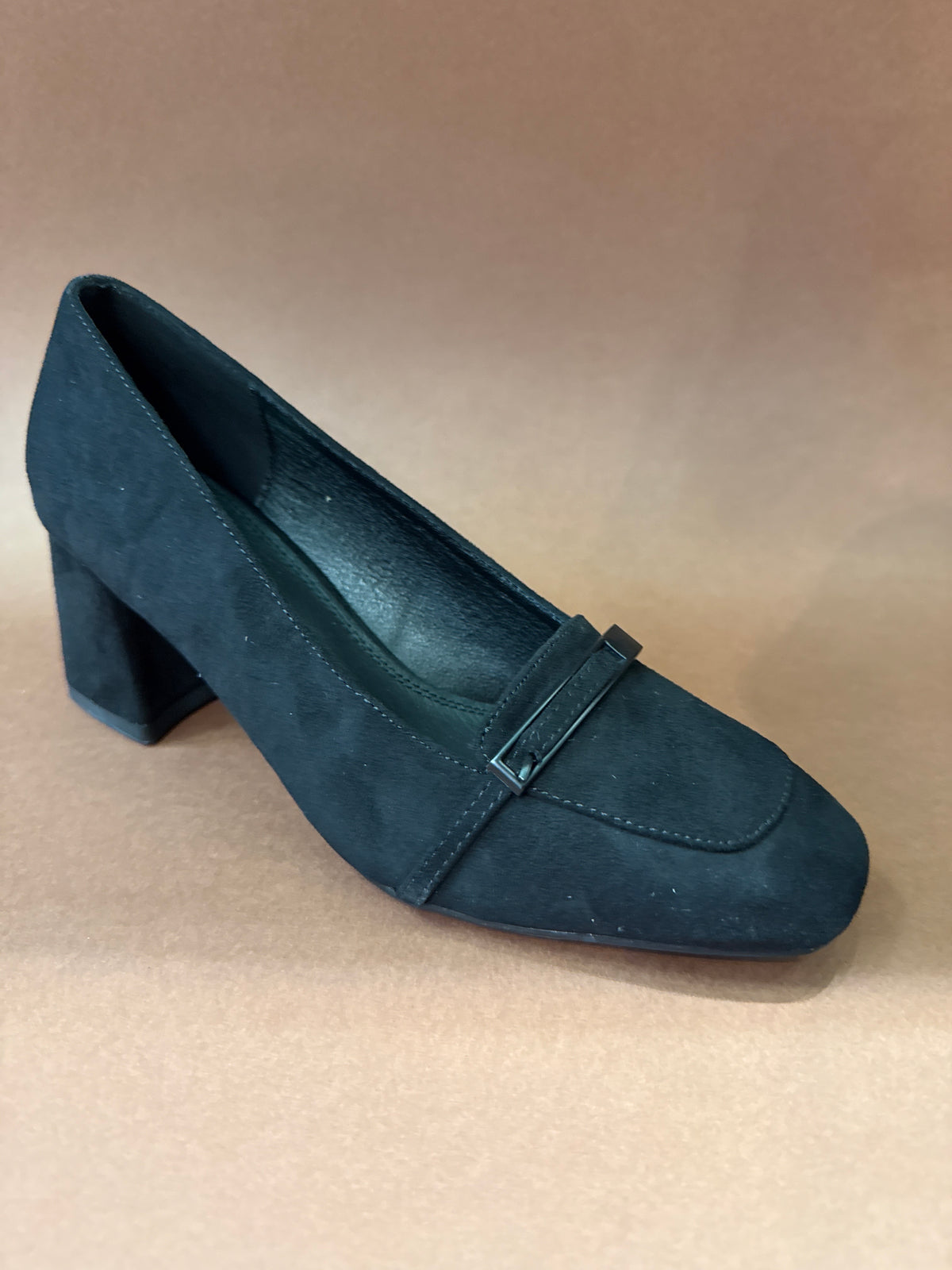 GOLD & GOLD MOCASSINO TACCO 60 CAMOSCIO NERA DONNA