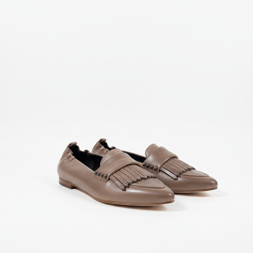 JIUDIT MOCASSINO ARRICCIATO TAUPE  DONNA