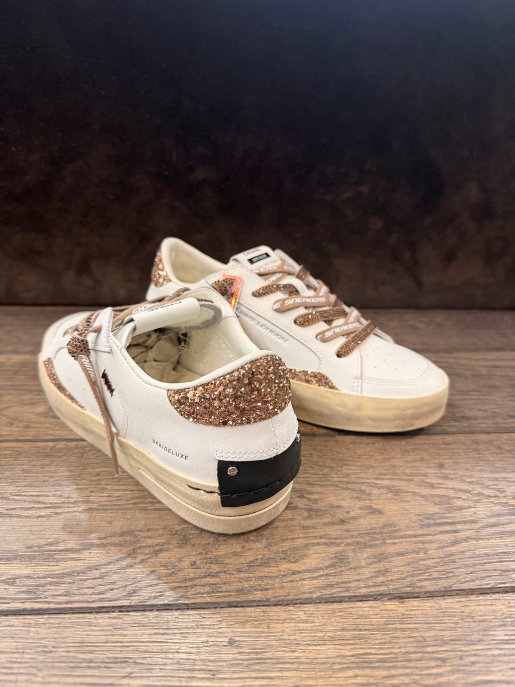 CRIME LONDON SK8  BIANCA TOP glitter bronzo DONNA