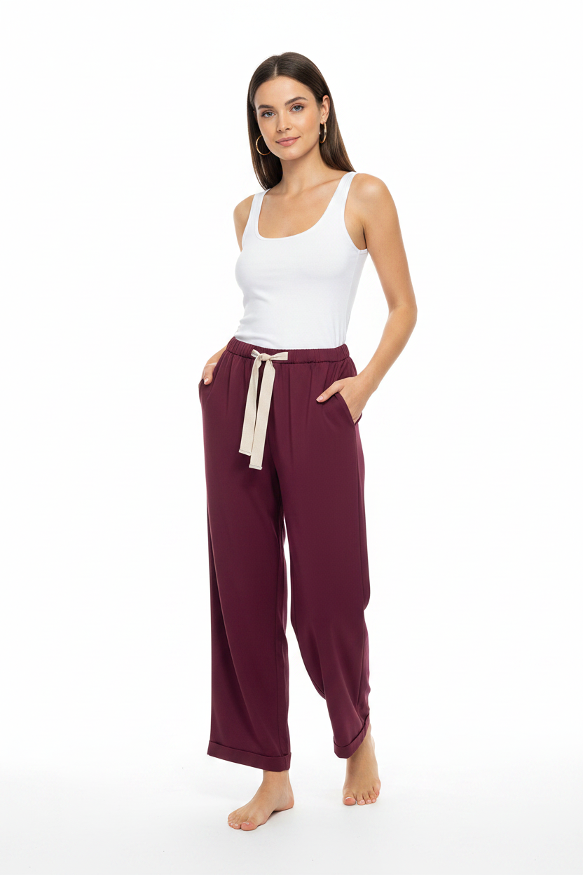 PANTALONE VICOLO BORDEAUX COULISSE