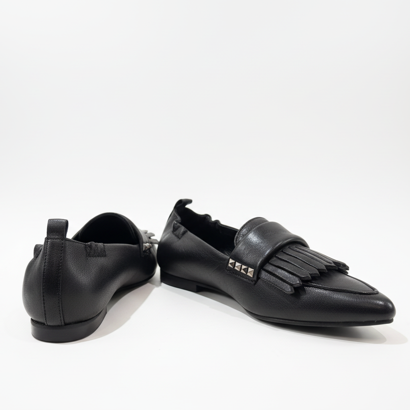 JIUDIT MOCASSINO ARRICCIATO NERO  DONNA