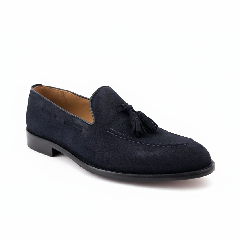 KEBO MOCASSINO CAMOSCIO BLU UOMO GB 400