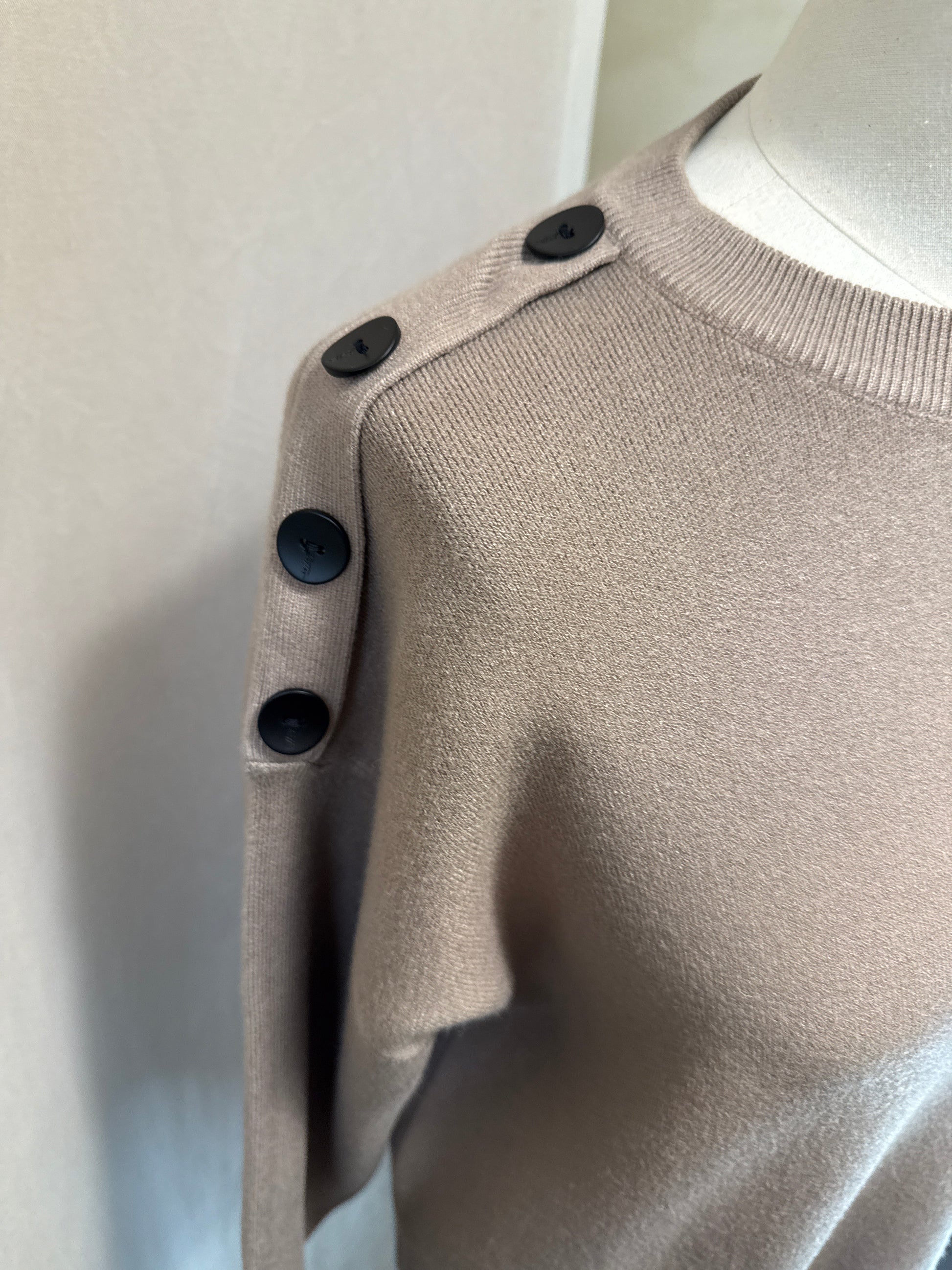 Abito lana  over e bottoni  camel  Lineaelle