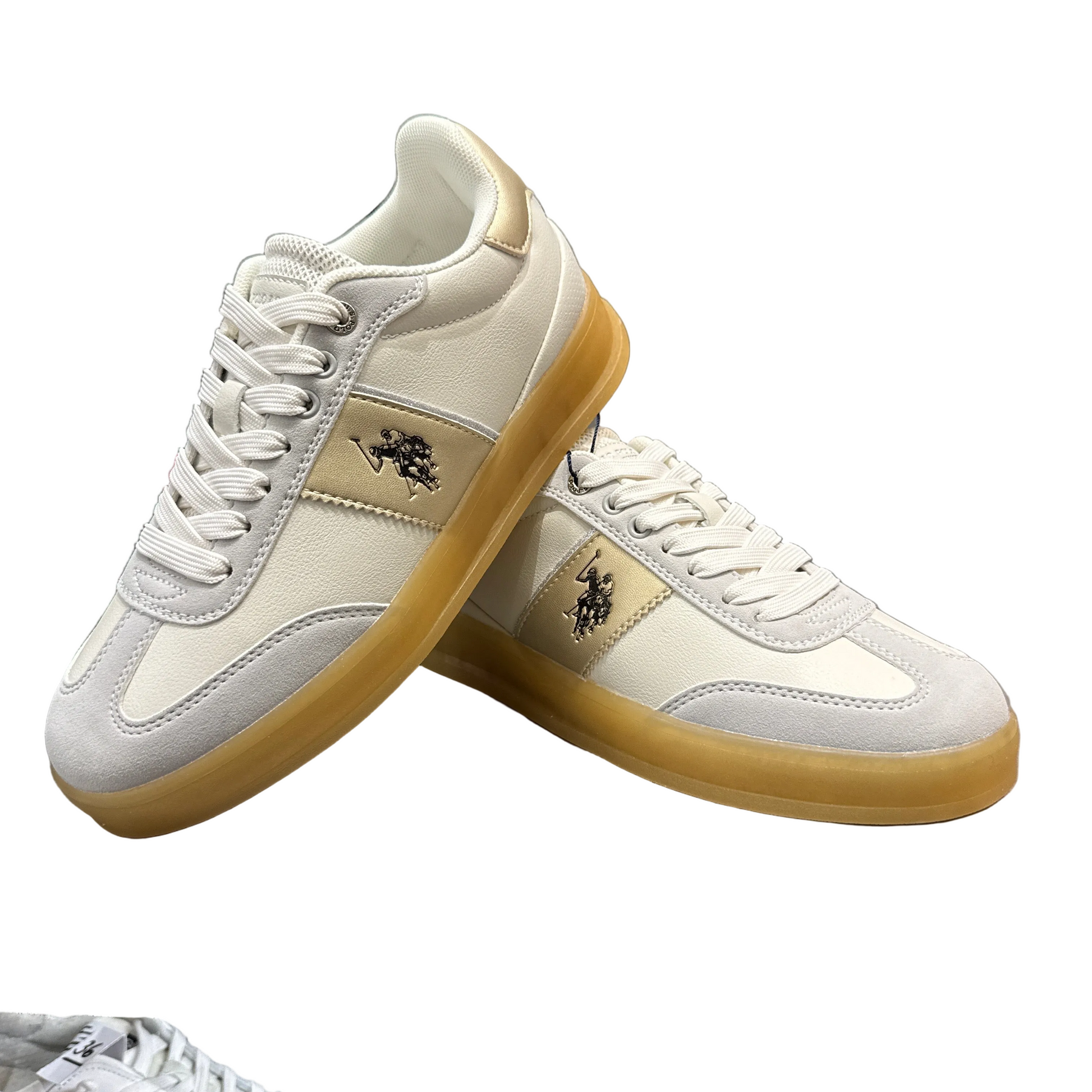 US POLO CAMPY WHITE-Gold DONNA