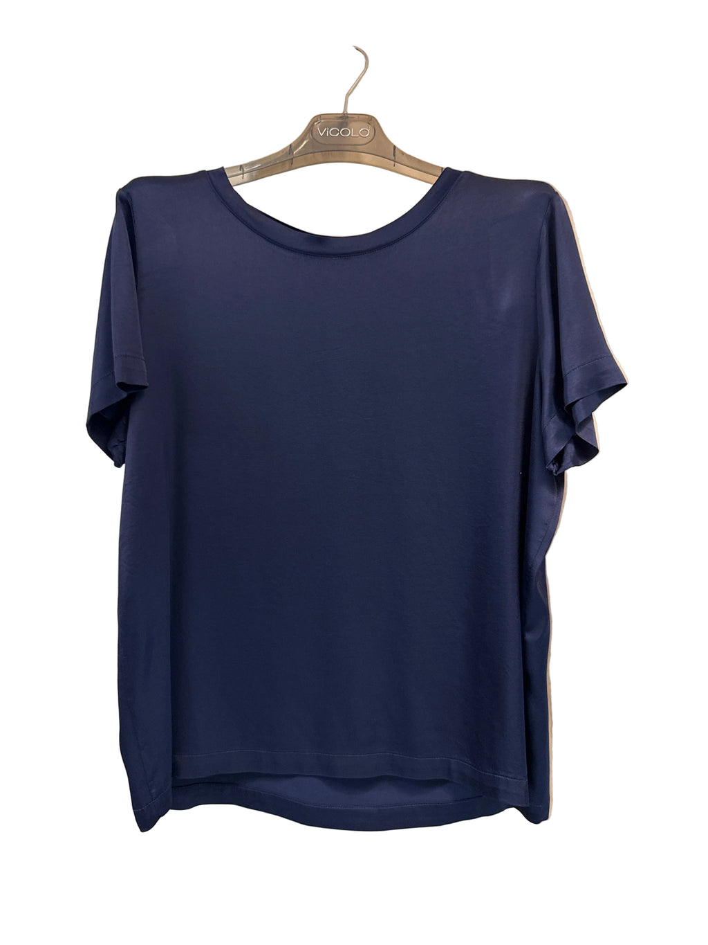 VICOLO T-SHIRT IN RASO BLU