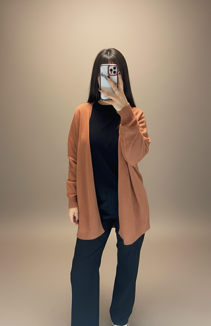 Cardigan maxi coccio LineaElle