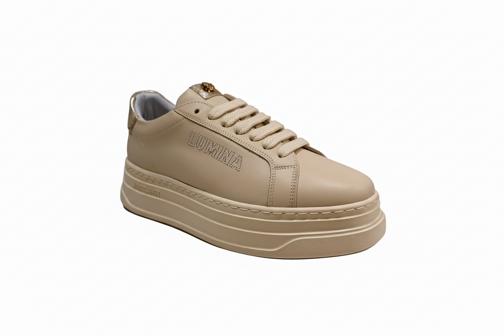 JANET & JANET SNEAKERS PLAT BEIGE-GOLD DONNA J-564