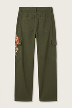 SUSYMIX PANTALONE MILITARE FLOREALE
