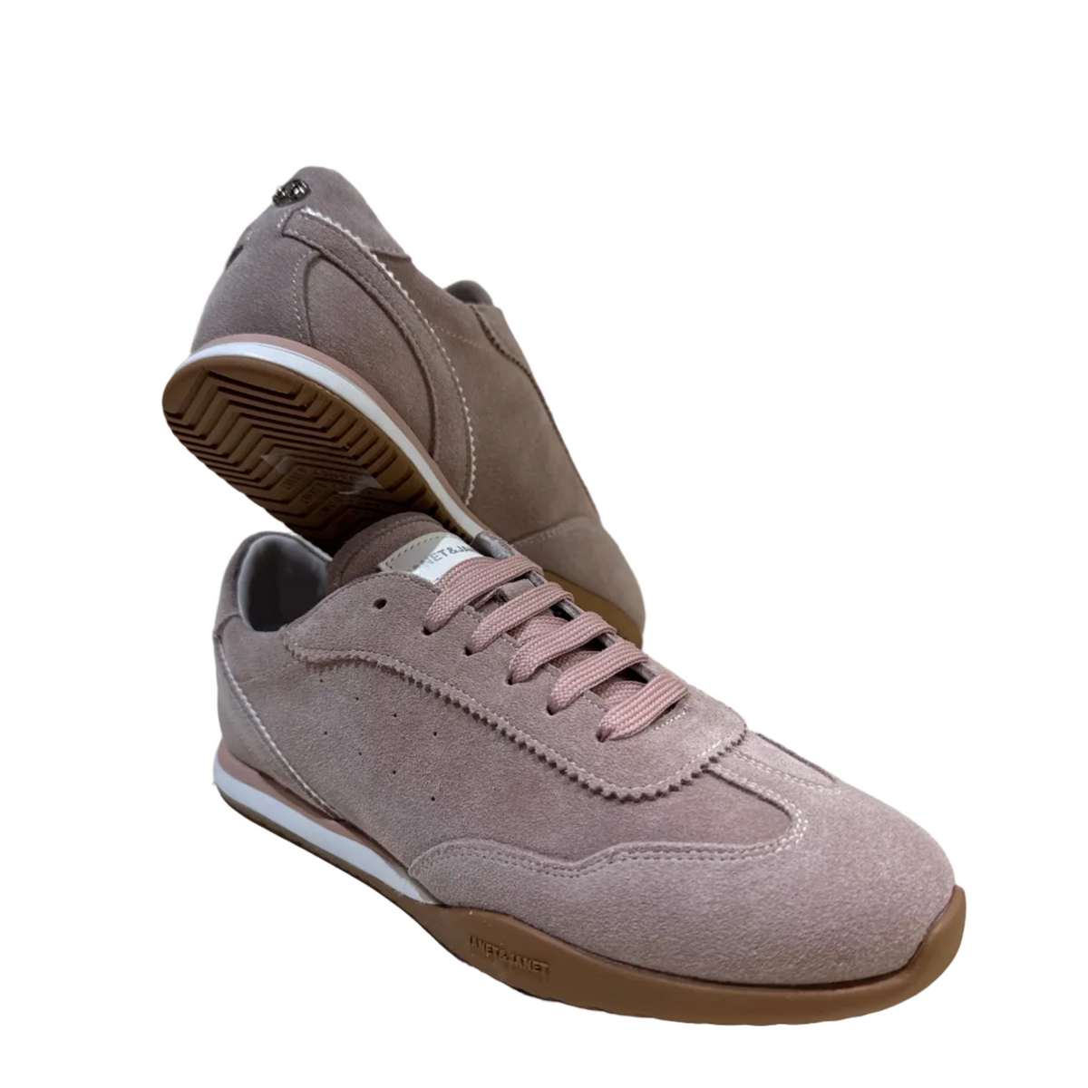 JANET & JANET SNEAKERS BASSE PINK7WHITE J-630 DONNA