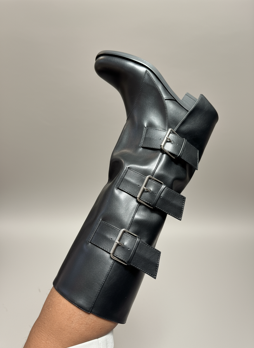 Stivale 3 fibbie 181-184 nero Lineaelle