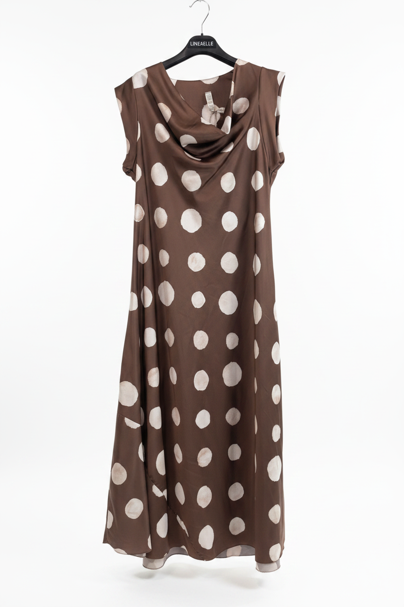 LINEAELLE ABITO MAXI POIS TAUPE