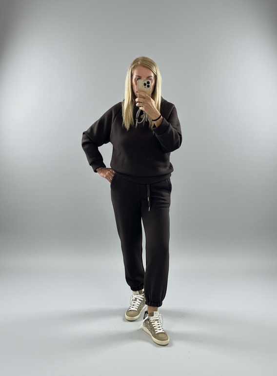 completo felpa cappuccio marrone luisa lineaelle (Copia)