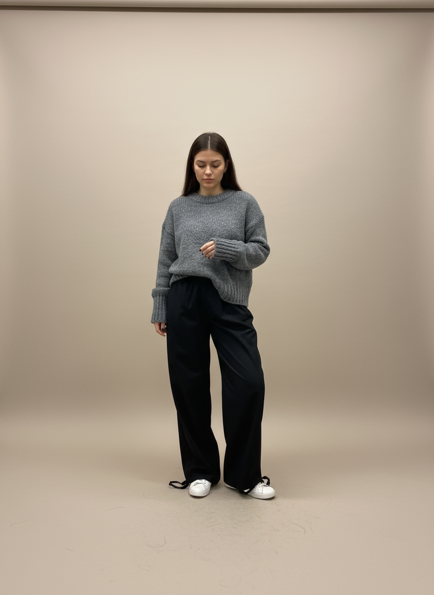 Pantalone coulis nero Vicolo