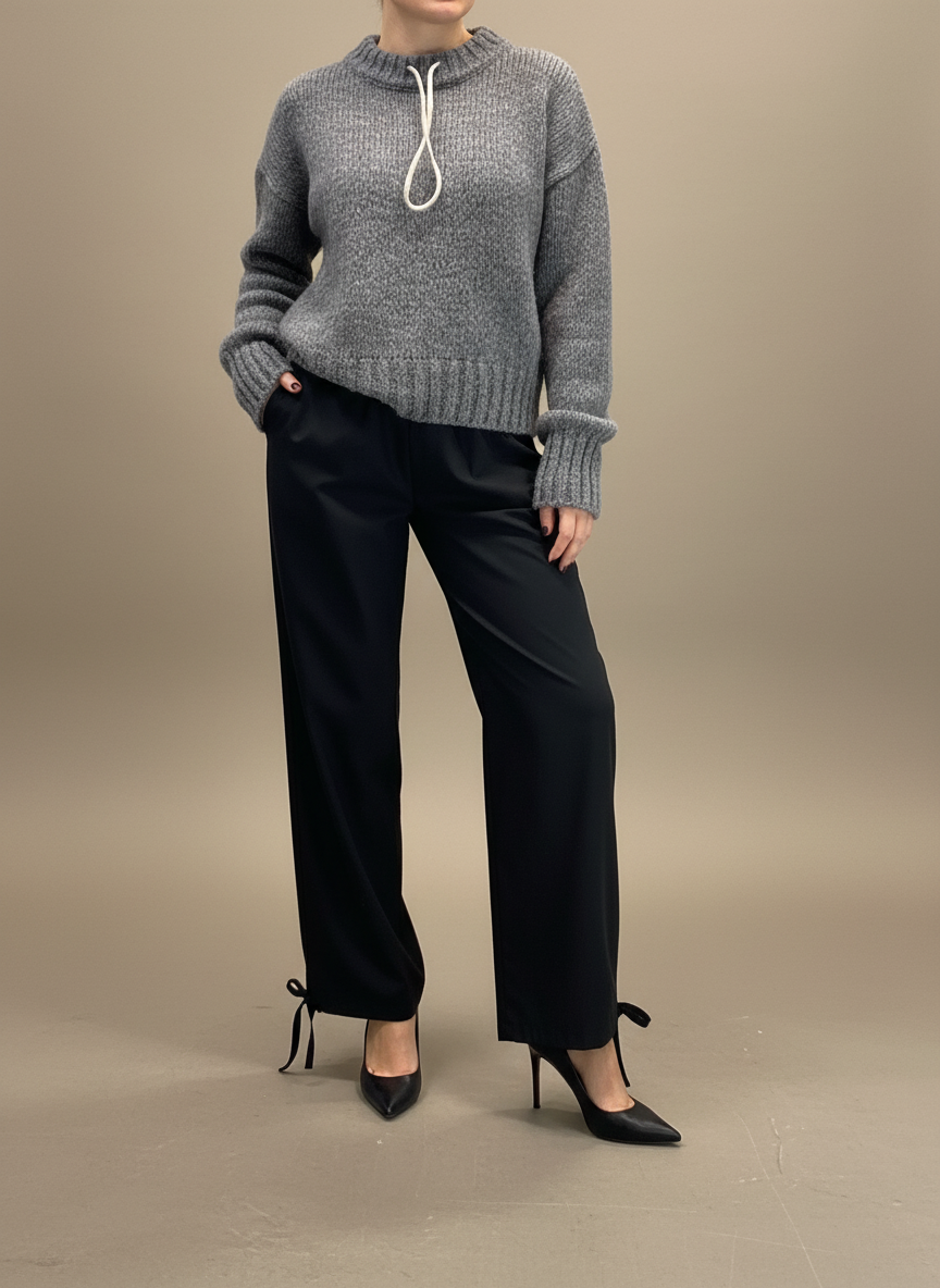 Pantalone coulis nero Vicolo