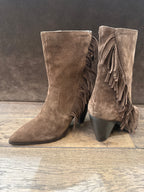 JANET ET JANET CAMOSCIO DARK BROWN TEXANO FRANGE