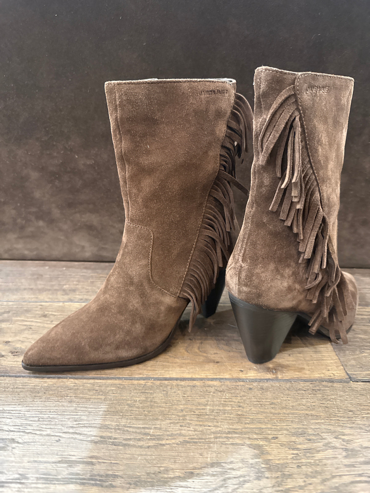 JANET ET JANET CAMOSCIO DARK BROWN TEXANO FRANGE