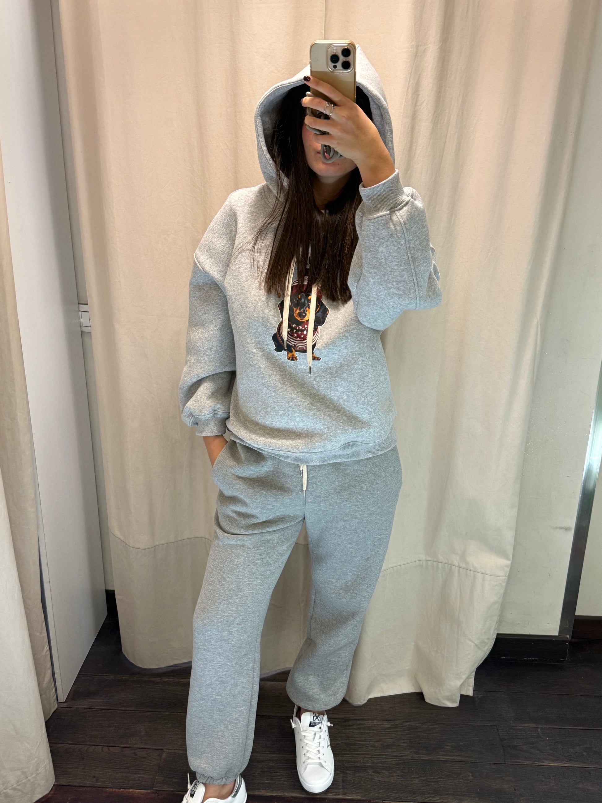 Pantalone tuta Vicolo grigio donna