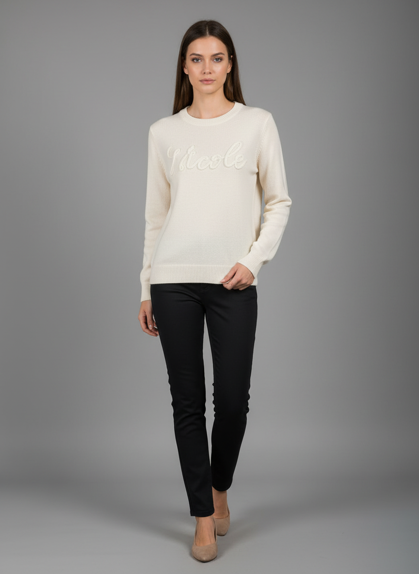 Maglia Vicolo knitwear 77210F panna