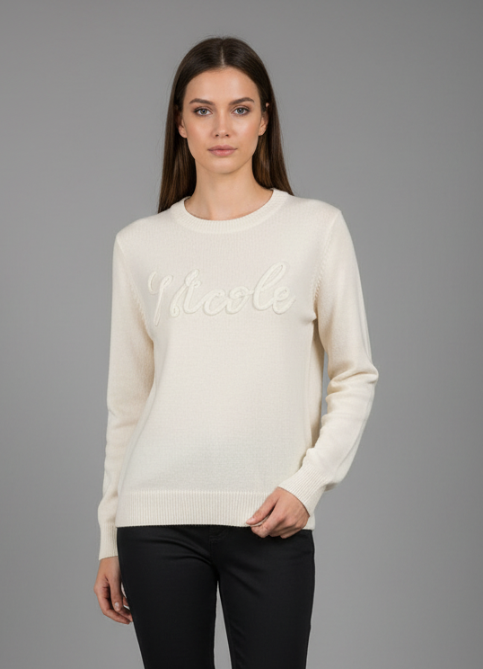 Maglia Vicolo knitwear 77210F panna